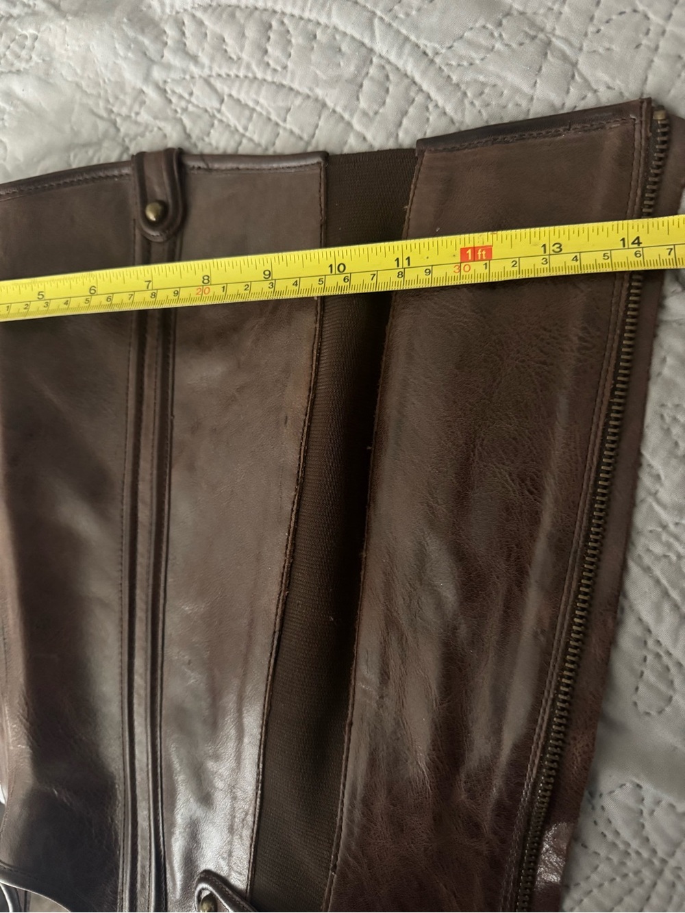 Brown Leather Tall Half Chaps 8M - Picture 6 of 8